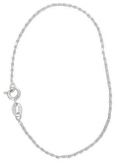 Pulseira Veneziana folheada a prata com 18 cm