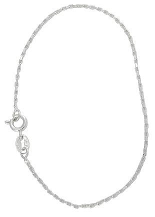 Pulseira Veneziana folheada a prata com 18 cm